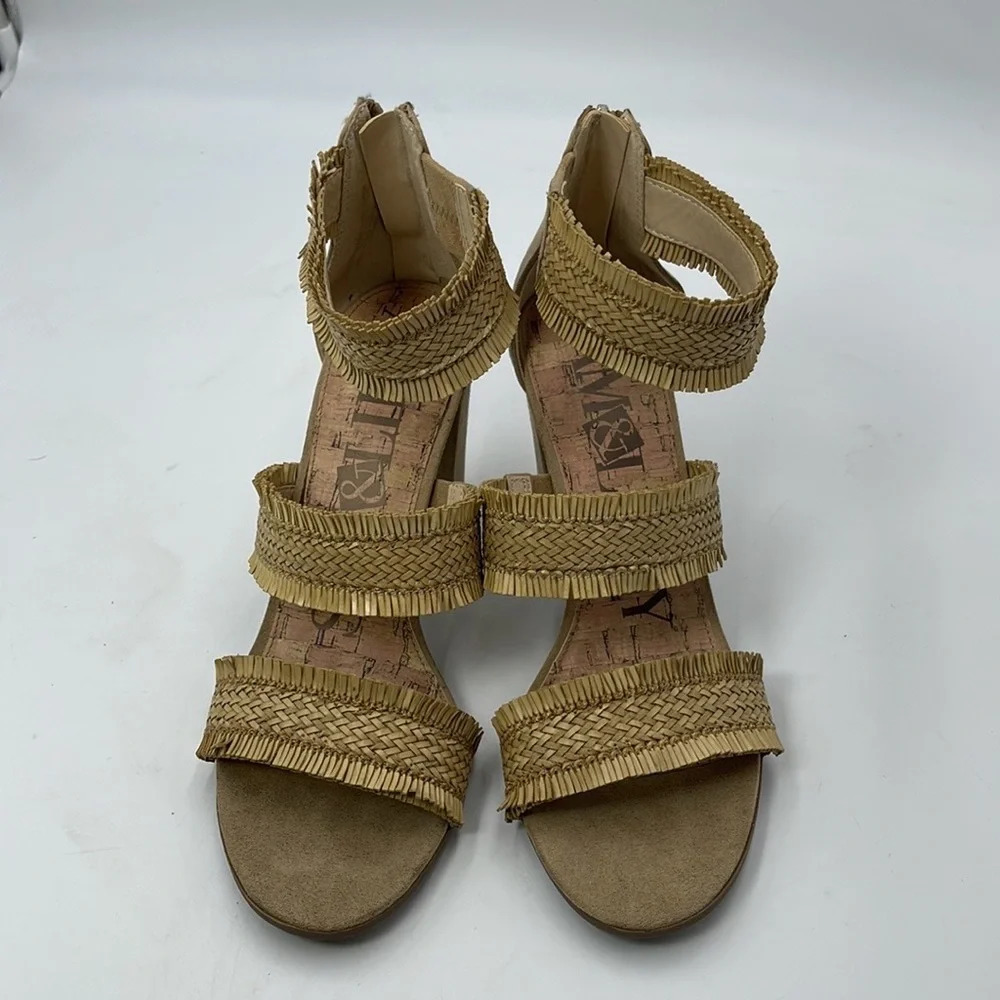 Sam & Libby Strappy Raffia Block Heel - Picture 3 of 8